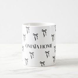 Caneca De Café Minimalist Black Bow Pattern Coffee Mug