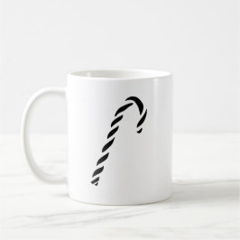 Caneca De Café Minimalist Black Christmas Candy cane
