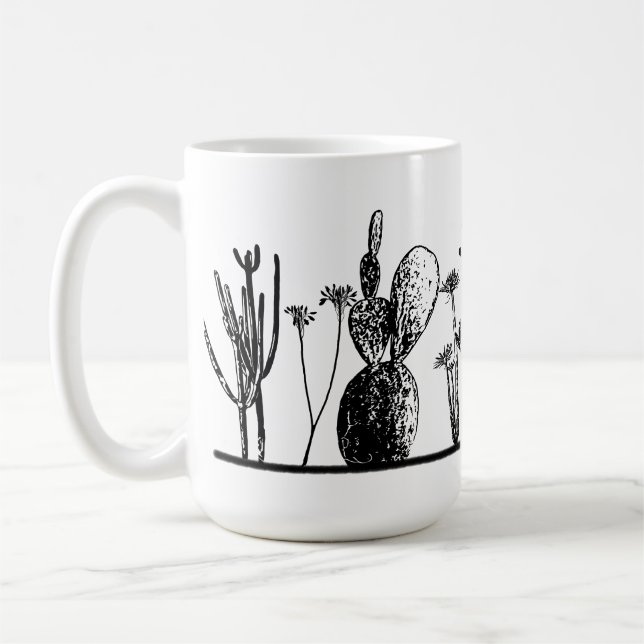 Caneca De Café Minimalist Cactus Coffee Mug (Esquerda)