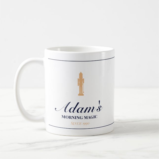 Caneca De Café Minimalist elegant personalized christmas mug (Esquerda)