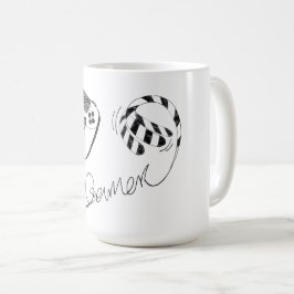 Caneca De Café Minimalist Gamer Cat Line Art - Controller Cable