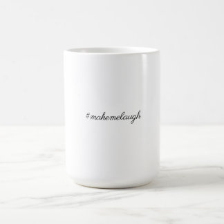 Caneca De Café Minimalist Hashtag Typography – “#makemelaugh” Fun