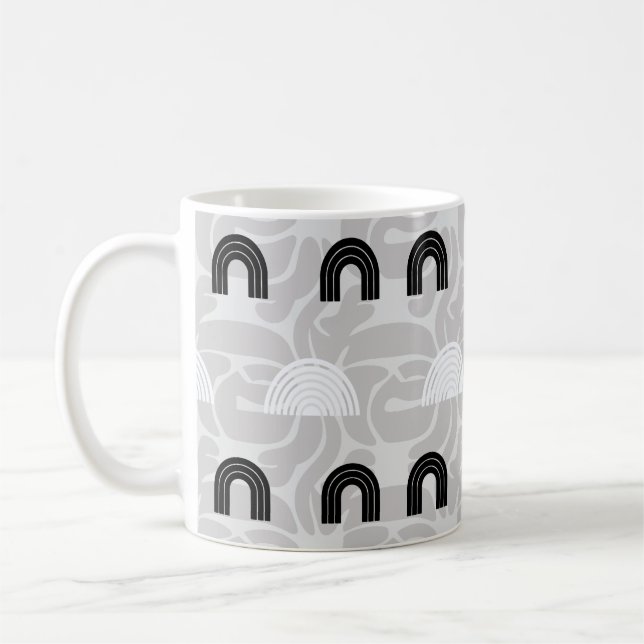 Caneca De Café Minimalist Mixed Boho Arches (Esquerda)
