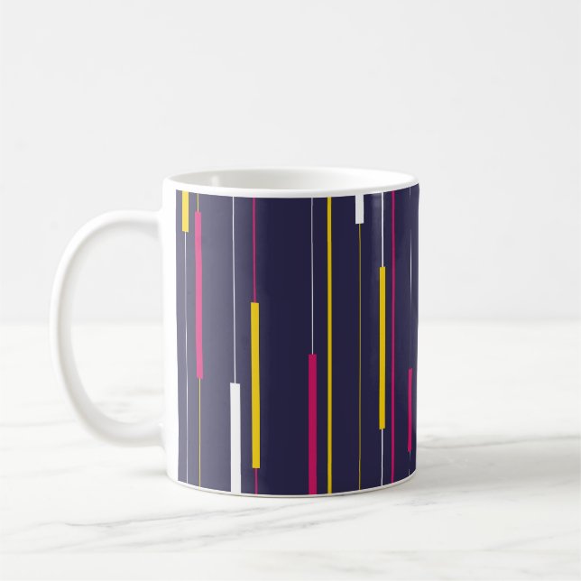 Caneca De Café Minimalist Modern Stripes (Esquerda)