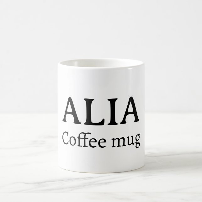 Caneca De Café Minimalist Personalized Name Coffee Mug (Centro)