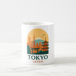 Caneca De Café Minimalist Tokyo Japan Travel | Modern