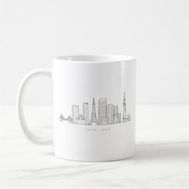 Caneca De Café Minimalist Tokyo Skyline Illustration