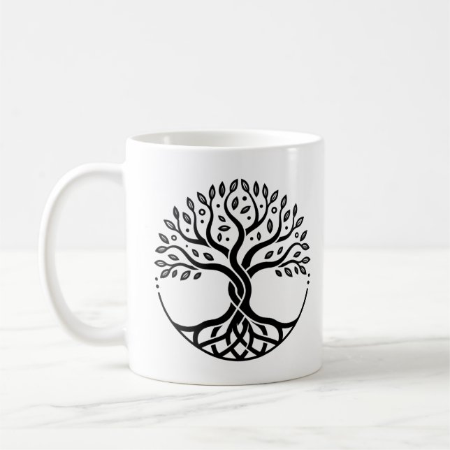 Caneca De Café Minimalist Tree of Life (Esquerda)