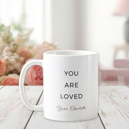 Caneca De Café Minimalist You Are Loved Affirmation Mug