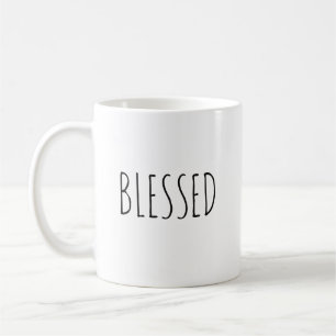 Caneca de Café Minimalista Abençoada