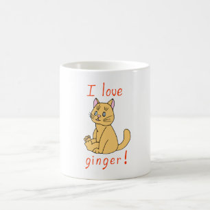 Caneca De Café Minimalista, adoro gengibre