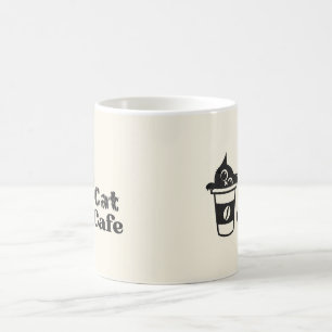 Caneca de Café Minimalista Café do Gatinho Fofinho