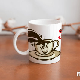 Caneca De Café Minimalista Clássico de Bom Dia e Único