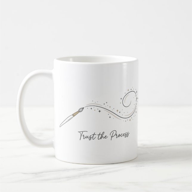 Caneca de Café Minimalista Confie No Processo (Esquerda)