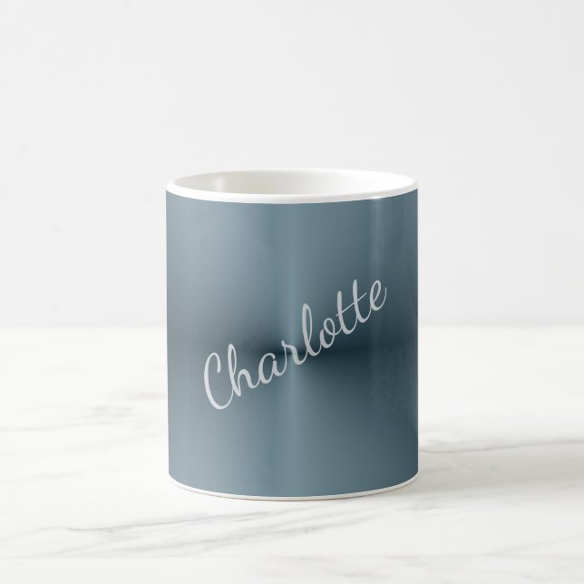 Caneca De Café Minimalista Elegante Clássico Nome Profissional (Centro)