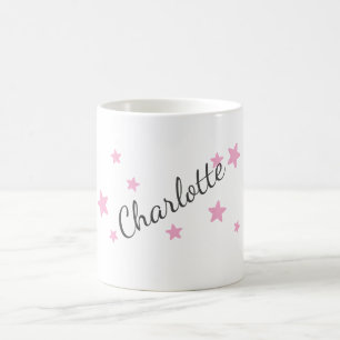 Caneca De Café Minimalista Elegante Clássico Nome Profissional