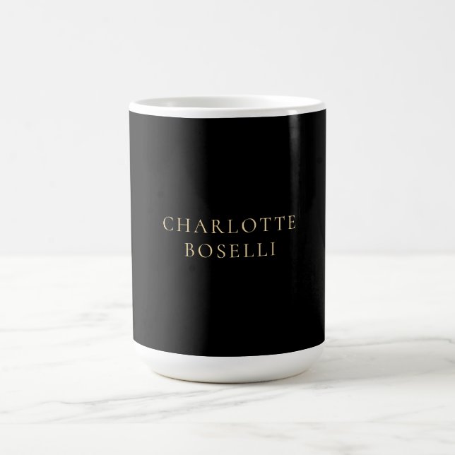 Caneca De Café Minimalista Elegante Clássico Profissional Simples (Centro)