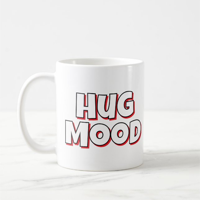 Caneca de Café Minimalista “Hug Mood” – Citação Fo (Esquerda)