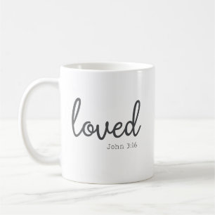 Caneca De Café Minimalista João 3:16 amou 