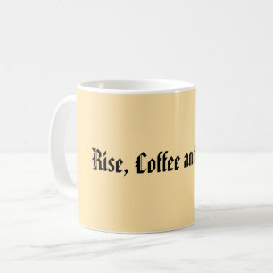 Caneca De Café Minimalista neutro "Levante, café e repita"