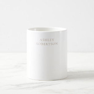 Caneca De Café Minimalista Profissional Moderno Nome Próprio
