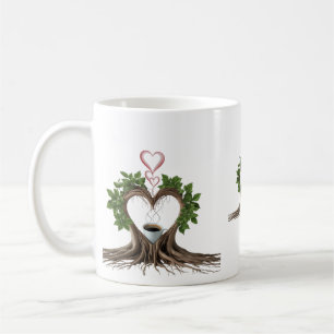 Caneca de Café Minimalista Raízes Coração