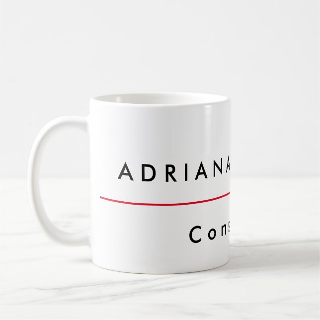 Caneca De Café Minimalista simples preto branco (Esquerda)