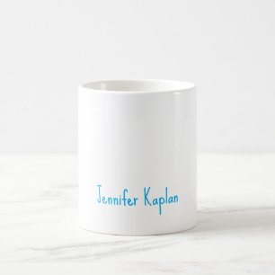 Caneca De Café Minimalista Simples Profissional Casual Caligrafia