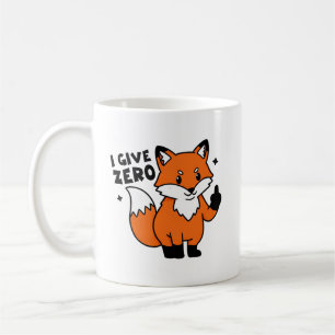 Caneca De Café Mínimo branco preto-roxo Raposa Vermelha Engraçada