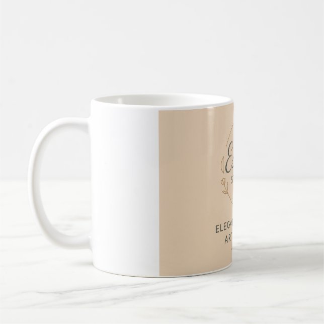 Caneca De Café Mínimo de logotipo Elegante (Esquerda)