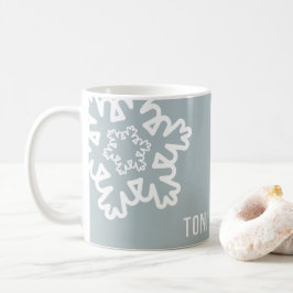 Caneca De Café Mínimo de Snowflakes Mug