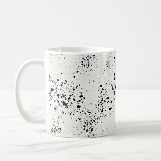 Caneca De Café Mínimo de Tinta Negra Splatter de Café