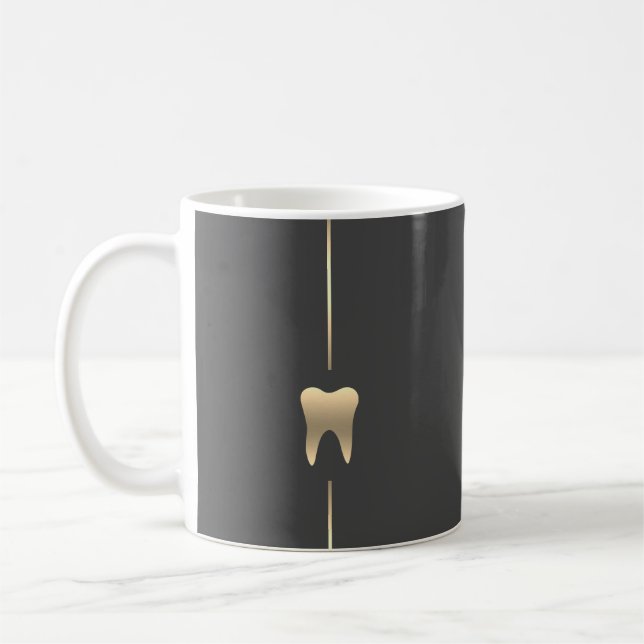 Caneca De Café Mínimo Dourado Café Mug (Esquerda)