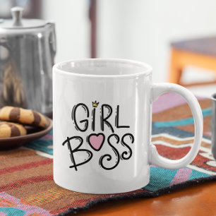 Caneca De Café Mínimo Moderno de GIRL BOSS   Tipografia Retroativ