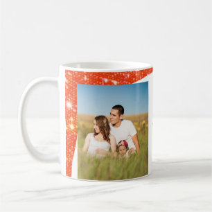 Caneca De Café Mínimo simples adicione seu brilho de texto de fot