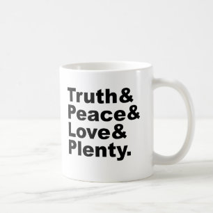 Caneca De Café Ministérios da verdade & a paz & o amor & a
