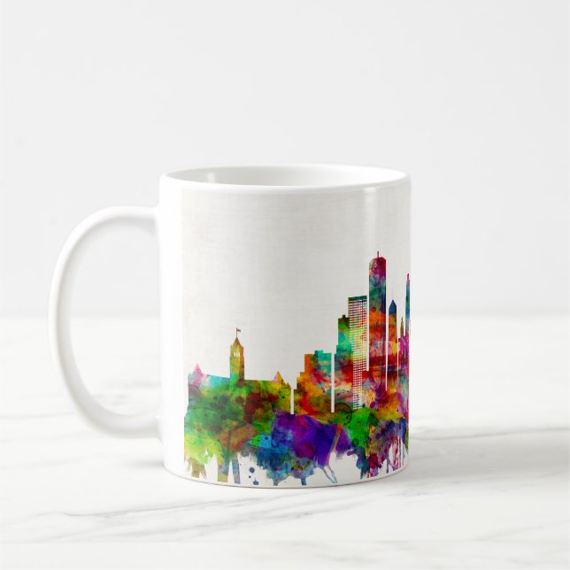 Caneca De Café Minneapolis Minnesota Skyline (Esquerda)
