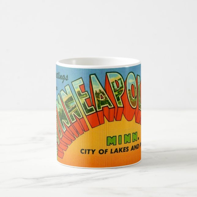 Caneca De Café  Minneapolis Postcard Mug (Centro)