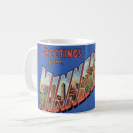 Caneca De Café Minneapolis Saudações Cartão-postal Mug