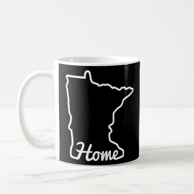 Caneca De Café Minnesota Home Mn State Map Minnesotan (Esquerda)