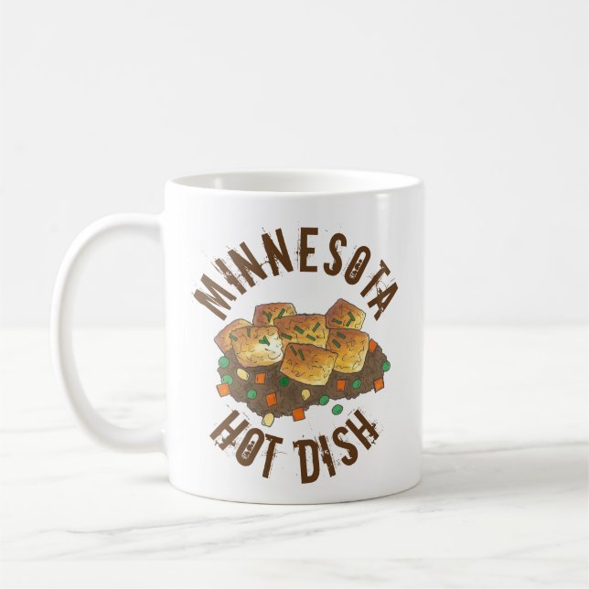 Caneca De Café Minnesota Hot Dish Tater Tot Casserole (Esquerda)