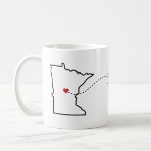Caneca De Café Minnesota para Utah - Heart2Heart Coffee Mug