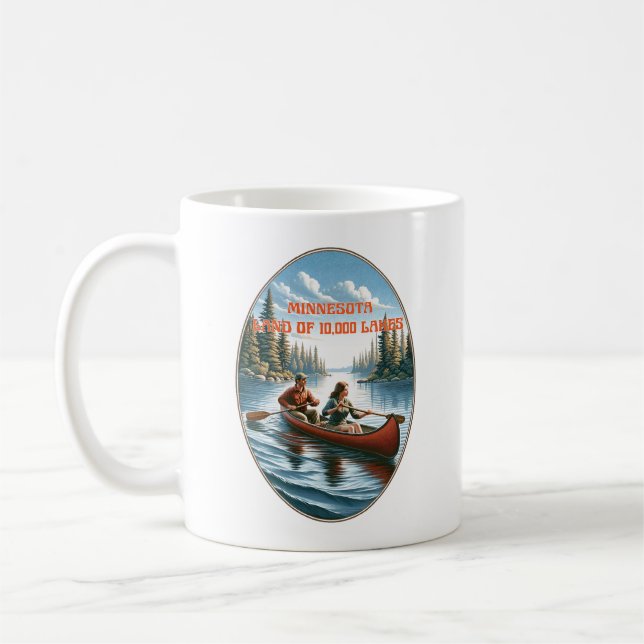 Caneca De Café Minnesota "Terra de 10.000 Lagos" (Esquerda)