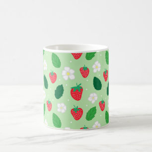 Caneca De Café Mint Green Strawberry