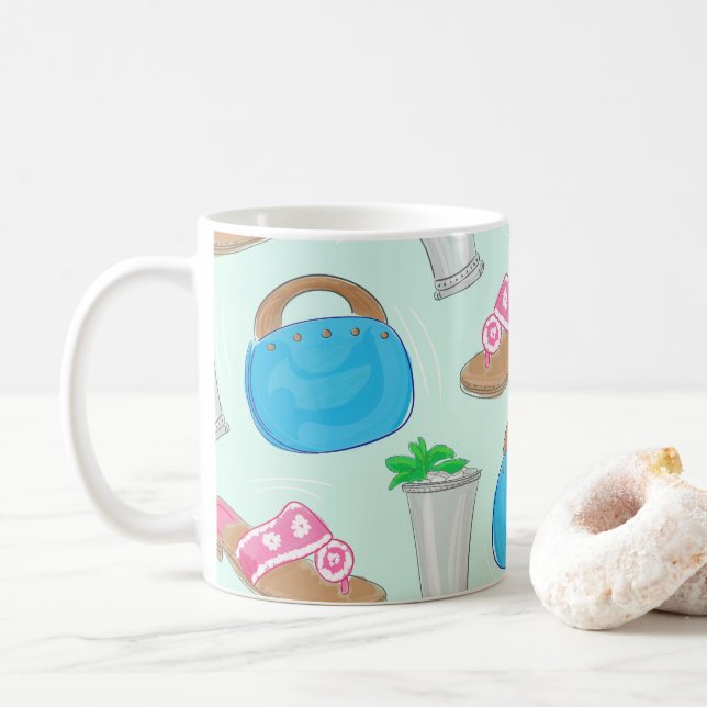 Caneca De Café Mint Julep Bermuda Bag Sandals Derby Preppy (Com Donut)