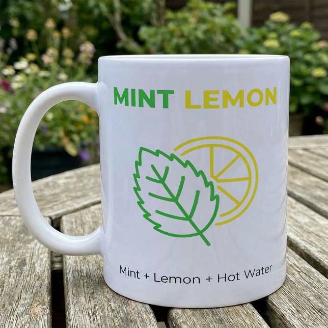 Caneca De Café Mint Lemon Tea Simple Ingredient Mix (Criador carregado)