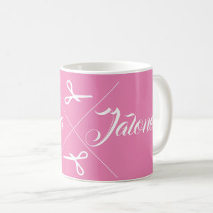 Caneca De Café Minúscula, cor-de-rosa, com capa de tesoura modern