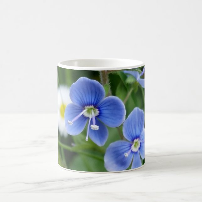 Caneca De Café minúsculas flores azuis (Centro)