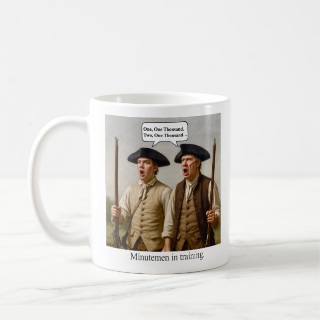 Caneca De Café Minutemen em treinamento. (Esquerda)
