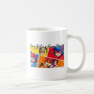 Caneca De Café Miraculosa Todas as Raparigas é Super Herói
